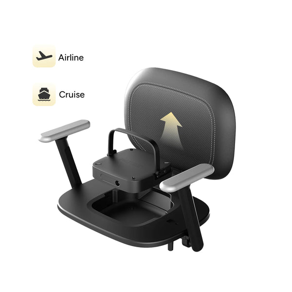 Close Up View Of The Battery And Seat Of The Paiseec L5 Mobility Scooter Highlighting It's Airline And Cruise Approved