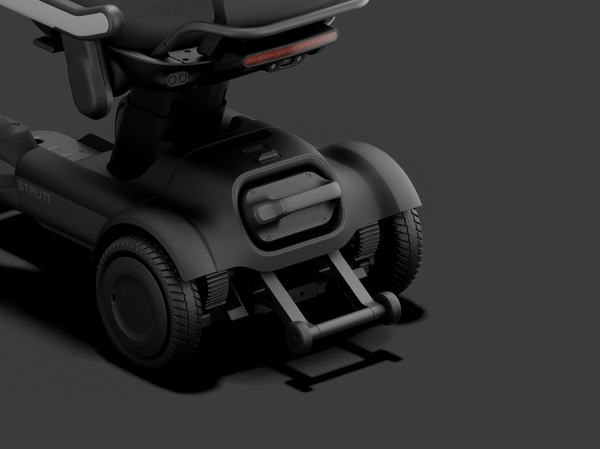 Close Up View Of The Battery Storage Compartment For The STRUTT ev1 Smart Electric Mobility Vehicle