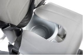 Close Up View Of The Bed Pan For The TR Equipment TR1000 Battery Operated Shower Chair