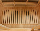Close Up View Of The Bench For The Maxxus 3-Person Low EMF FAR Infrared Indoor Sauna | MX-K306-01