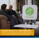 Close Up View Of The Bounce Back Fall Recovery Sit To Stand Patient Lift With A Couple Talking In The Background In A Home Setting