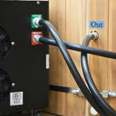 Close Up View Of The Chiller Connections For The Dynamic Cedar Cold Plunge Barrel