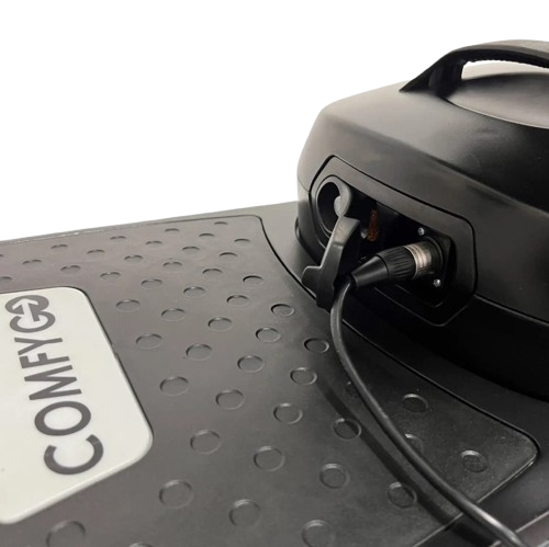 Close Up View Of The ComfyGo Z4 Mobility Scooter Battery Charger Outlet