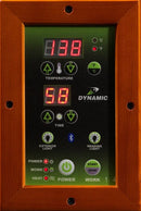 Close Up View Of The Control Panel For The Dynamic Avila Elite 2-Person Ultra Low EMF FAR Infrared Indoor Sauna | DYN-6103-01 Elite