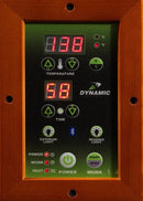 Close Up View Of The Control Panel For The Dynamic Barcelona Elite 2-Person Ultra Low EMF FAR Infrared Indoor Sauna | DYN-6106-01-Elite
