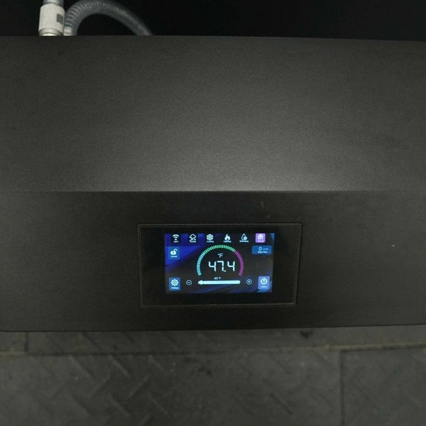 Close Up View Of The Control Panel For The Dynamic Cuboid Cold Plunge Tub Chiller