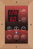 Close Up View Of The Control Panel For The Dynamic Llumeneres 2-Person Ultra Low EMF FAR Infrared Indoor Sauna | DYN-6215-02