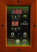 Close Up View Of The Control Panel For The Dynamic Lugano 3-Person Low EMF FAR Infrared Indoor Sauna | DYN-6336-02