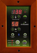 Close Up View Of The Control Panel For The Dynamic Lugano 3-Person Ultra Low EMF FAR Infrared Indoor Sauna | DYN-6336-02 Elite