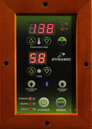 Close Up View Of The Control Panel For The Dynamic San Marino Elite 2-Person Ultra Low EMF FAR Infrared Indoor Sauna | DYN-6206-01 Elite