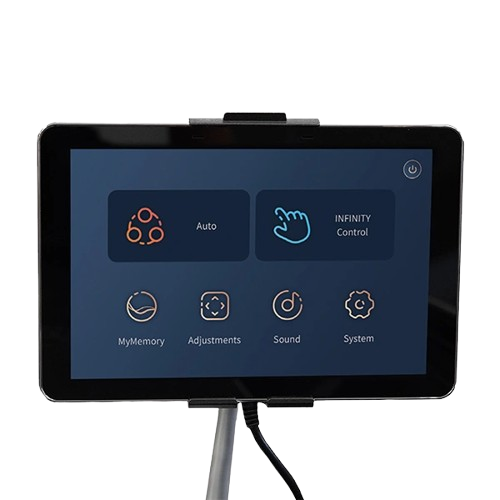 Close Up View Of The Control Panel For The Infinity Imperial Syner-D Massage Chair