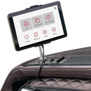 Close Up View Of The Control Panel For The Kyota Kizuna M688 Massage Chair Shown In Brown Color
