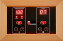 Close Up View Of The Control Panel For The Maxxus 3-Person Low EMF FAR Infrared Corner Indoor Sauna | MX-K356-01