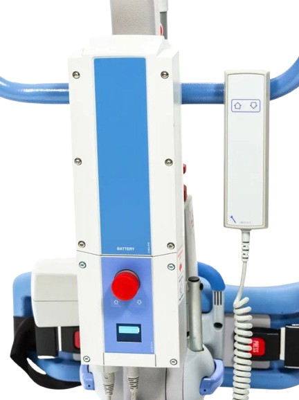 Close Up View Of The Control Unit For The Joerns Hoyer Journey® Sit To Stand Mobile Patient Lift