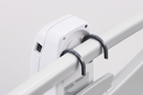 Close Up View Of The Control Unit Handing Off A Bed Frame For The Wellell Domus 1 & 2 Alternating Pressure Redistribution Mattress