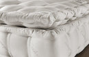 Close Up View Of The Corner Of The Eurolux Prive: The 10-Layer Luxury Mattress Crafted By Masters Shown With Optional Topper