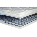 Close Up View Of The Corner Of The Flexabed Innerspring Memory Foam Combo Mattress Showing The Internal Mattress Material Including The Visco Memory Foam And Coils