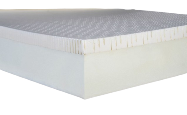 Close Up View Of The Corner Of The Flexabed Latex Mattress Revealing The Interior Latex Material Of The Mattress