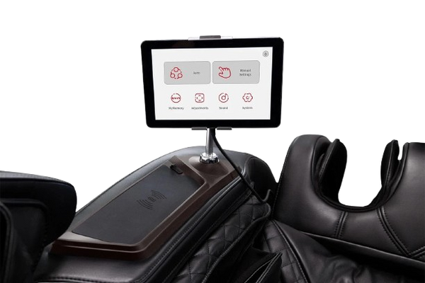 Close Up View Of The Entertainment Center For The Kyota Nokori M980 Massage Chair