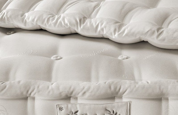 Close Up View Of The Eurolux Prive: The 10-Layer Luxury Mattress Crafted By Masters And The Optional Mattress Topper