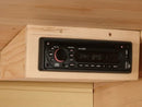 Close Up View Of The FM Radio In The Maxxus 4-Person Near Zero EMF FAR Infrared Indoor Sauna | MX-K406-01-ZF CED