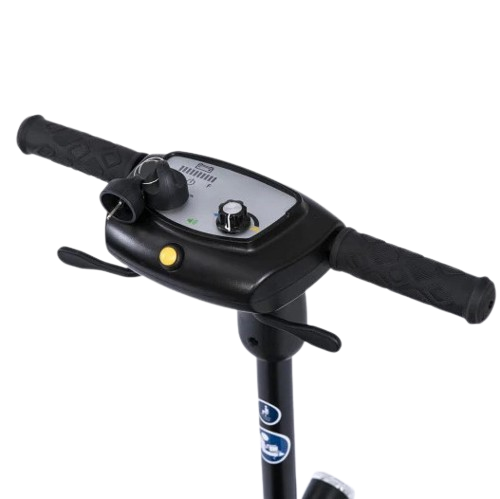 Close Up View Of The Feather Mobility Scooter Tiller Controls