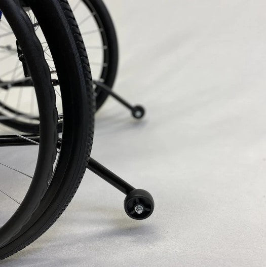 Close Up View Of The Feather Wheelchair Safety Wheels