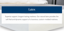 Close Up View Of The Flexabed Latex Mattress Shown With Descriptive Text