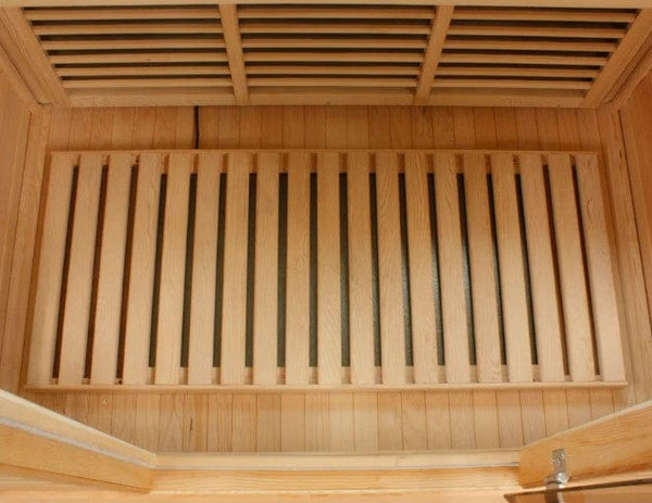 Close Up View Of The Floor Of The Maxxus 2-Person Low EMF FAR Infrared Indoor Sauna | MX-K206-01