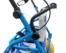 Close Up View Of The Frame For The AccessRec AccessWalk® All-Terrain Beach Rollator Shown In Blue And Black Color