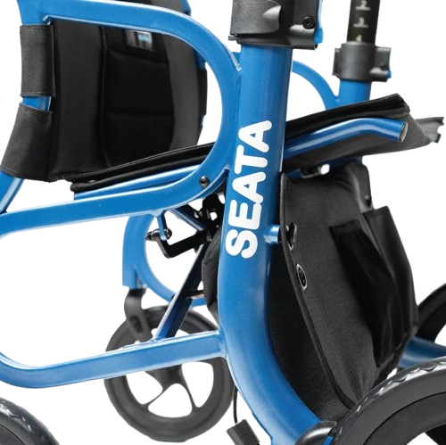 Close Up View Of The Frame For The Strongback Mobility SEATA Rollator