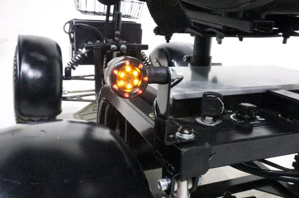 Close Up View Of The Green Transporter Cheeta Golf All-Terrain Mobility Scooter Base