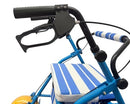Close Up View Of The Handlebar For The AccessRec AccessWalk® All-Terrain Beach Rollator Shown In Blue And Black Color