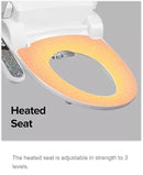 Close Up View Of The Heated Seat For The Throne Buttler Powered Toilet Lift Chair With Heated Bidet Seat TLFE004