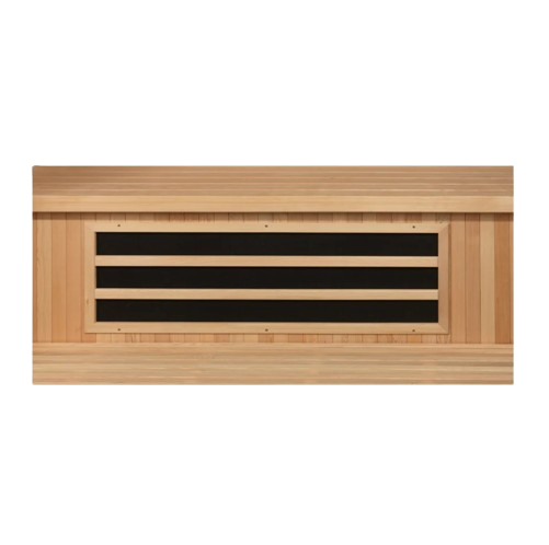 Close Up View Of The Heating Panels Under The Bench For The Dynamic Gracia 2 Person Ultra Low EMF FAR Infrared Indoor Sauna | DYN-6119-01 Elite