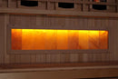 Close Up View Of The Himalayan Salt Bar For The Golden Designs Reserve Edition 3-Person Full Spectrum EMF Corner Indoor Sauna With Himalayan Salt Bar | GDI-8035-03