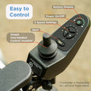 Close Up View Of The Journey Zoomer Electric Wheelchair's Joystick Highlighting Its Features