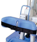 Close Up View Of The Leg Brace Of The Joerns Hoyer Elevate® Professional Sit To Stand Patient Lift