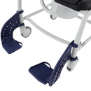 Close Up View Of The Leg Rests For The Rebotec Dallas Bariatric Shower Commode Chair