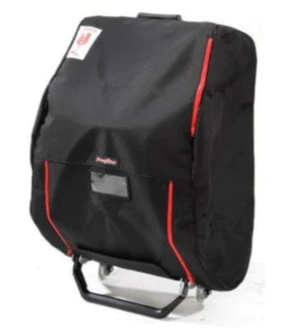 Close Up View Of The Luggie Travel Suitcase Accessory For The FreeRiderUSA Luggie Golden Elite Folding Mobility Scooter