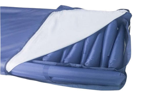 Close Up View Of The Mattress Cover For The ObboMed OB-1600 Low Air Loss Alternating Pressure Mattress with Lateral Rotation