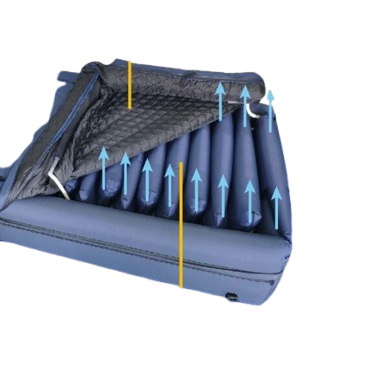 Close Up View Of The Mattress Cover For The ObboMed OB-2600 Advanced Low Air Loss Alternating Pressure Mattress