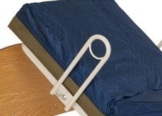 Close Up View Of The Med Mizer AllCare AC-C Ultra Low Adjustable Bed Pivoting Assist Bar Set