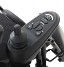 Close Up View Of The Merits Gemini Heavy Duty Power Chair Seat Height Adjustability Joystick