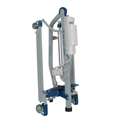 Close Up View Of The Proactive Medical Protekt Take-A-Long Folding Power Patient Lift Shown In The Folded Position