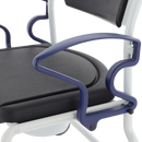 Close Up View Of The Rebotec Dallas Bariatric Shower Commode Chair With Armrests In The Standard Position
