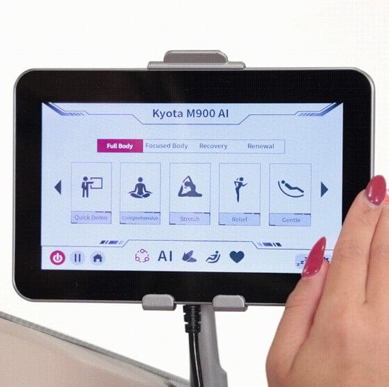 Close Up View Of The Remote Control For The Kyota Hatsumei M900 AI 4D Massage Chair