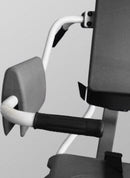 Close Up View Of The Rubber Grip Handle For The TR Equipment Mobile Bath Chair Lift TR9650