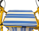 Close Up View Of The Seat Cushion For The AccessRec AccessWalk® All-Terrain Beach Rollator Shown In Yellow And Black Color