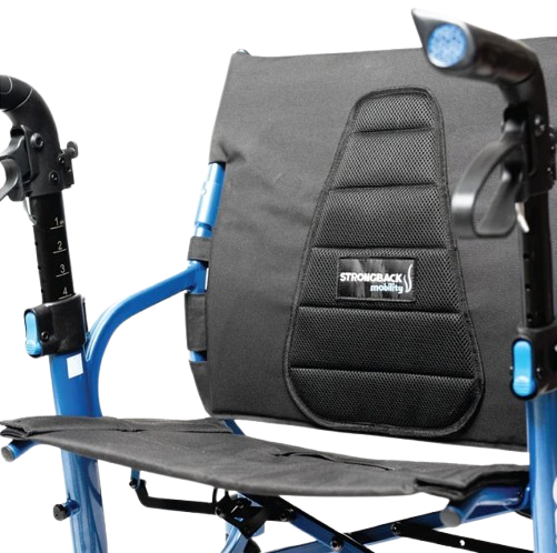 Close Up View Of The Seat For The Strongback Mobility SEATA Rollator